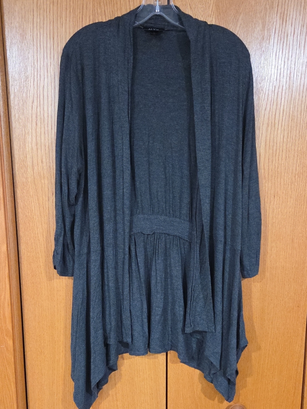 Alyx Cozy Dark Gray Open-Front Women’s Cardigan Sweater